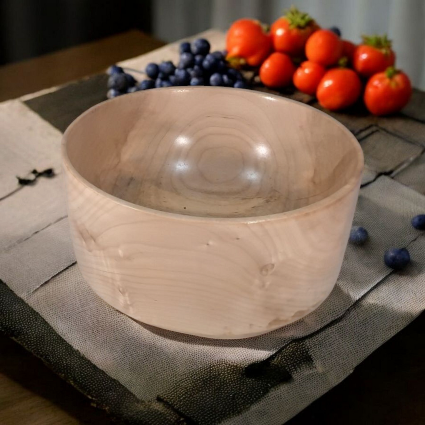 Oak wooden bowl