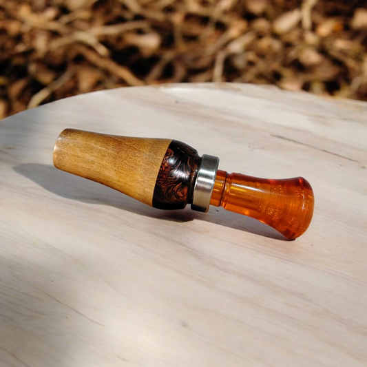 Wooden resin duck call