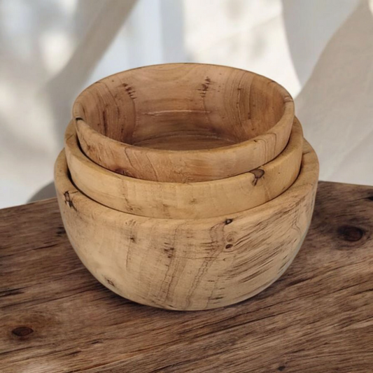 Maple stacking bowls